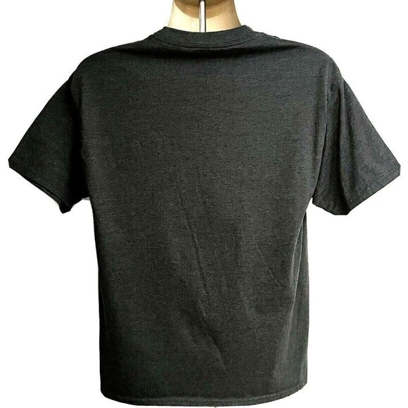 Disney Mickey Mouse Mens Charcoal Gray Graphic T-Shirt Large Cotton Spell Out - Picture 3 of 6